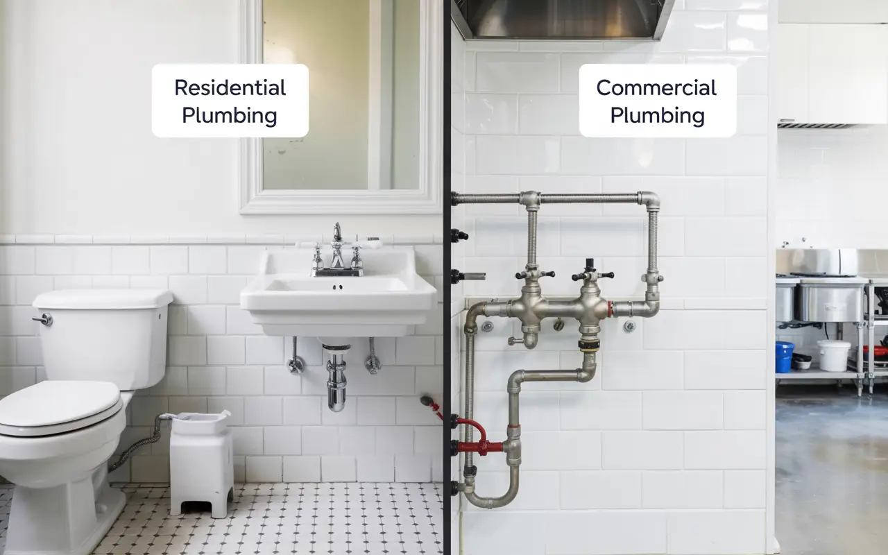 Residential Plumbing vs. Commercial Plumbing: